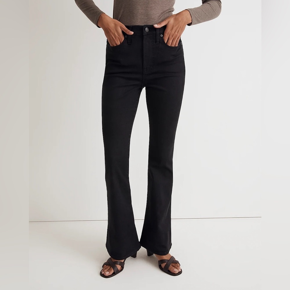 Madewell Skinny Flare Jeans in Black Frost Wash Size 29 NWT